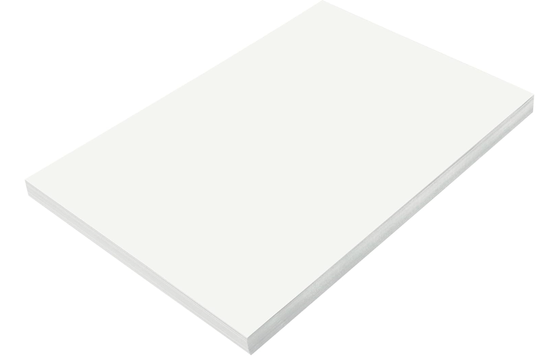 Prang (Formerly SunWorks) Construction Paper, White, 12" x 18"