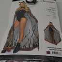 Leg Avenue Womens Halloween Costume 2 Piece Glitter Cloak and Devil Horns (Black)