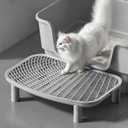 SpaceTime Cat Litter Mat Litter Trapping Mat,18.1"x11.8"x3.5"Litter Box Mat,Waterproof Cat Mats for Litter Large,Easy Clean,Non-Slip Litter Mat for Cats,Urine-Proof Kitty Litter Catcher Mats (Grey)