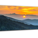 Sunset Mountain Canvas Wall Art for Living Room Nature Wall Decor Smoky Blue Ridge Mountain Landscape Picture Prints Painting National Park Poster Misty Forest Scenic Artwork Office Decorations 14x48”