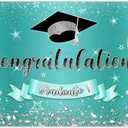 72x43inch Fabric Blue Graduation Backdrop Congratulations Graduate Sliver Shiny Balloon Diamond Photography Background Student Party Decorations Photo Props