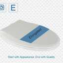 JINGZE Elongated Toilet Seat Slow Close, Quiet Toilet Seat Cover with Never Loosen Durable Toilet Seat Lid Easy to Install & Clean, Polypropylene (PP), White