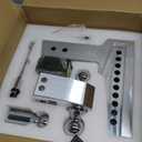 Trailer Hook Adjustable Trailer Hitch 2" Receiver 6" Drop/Rise Drop Hitch 12500 LBS GTW Ball Mount 2" 2-5/16" Dual Towing Ball Double Locks Trailer bar(LCG-10 inches)
