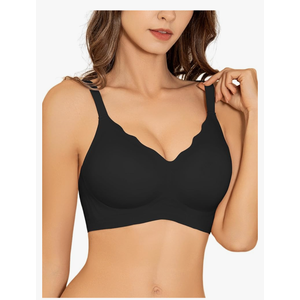 Wireless Bras for Women No Underwire with Support -2XL Seamless Bralettes Everyday Full Coverage Comfort Tshirt Bra,