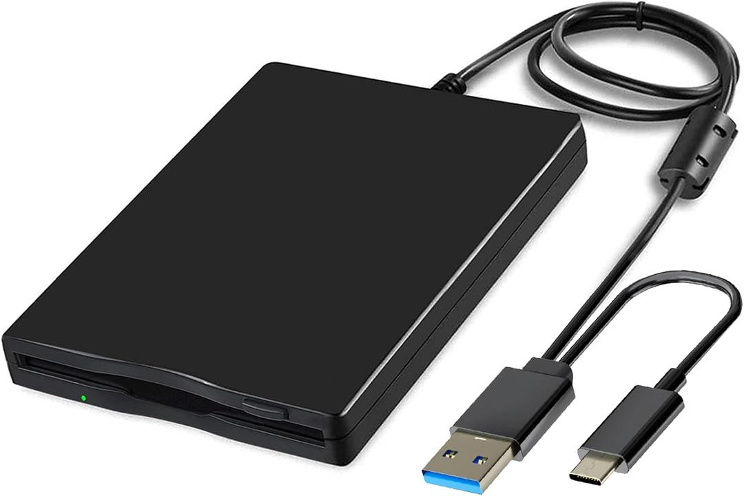 Dainty Floppy Disk Reader Plug and Play External Floppy Disk Reader USB 3.5-inch USB Floppy Disk Reader 1.44 MB FDD Portable Floppy Disk for PC Windows/XP / 7/8/10/11