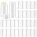 Teenyyou 30 Pcs Empty Deodorant Containers Twist up Filling Stick Plastic Deodorant Container Refillable Bottles Bottomfill Round Lip Balm Tubes for Homemade DIY Lipstick Crayon(50 ml,White)