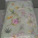 Quilt Queen Size 100% Cotton - Soft Lightweight Quilt Bedding Set, Floral Pattern Botanical Reversible Bedspread, Farmhouse Coverlet Set with 2 Pillow Shams for All Seasons, (90"x98") (Sage Green)