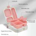 wiwens Bento Lunch Box for Kids with 12oz Soup Thermo Leak-Proof Lunch Food Container with 5 Compartment Thermo Hot Food Jar and Insulated Lunch Bag for Kid Toddler Girls Boys to School