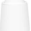 BosilunLife White Soap Dispenser - Ceramic Hand Dish Soap Dispenser for Bathroom 12ounce Refillable Liquid Hand Wash Dispenser for Essential Oil, Lotion Soap (Rubber Paint)