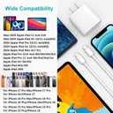 iPad Fast Charger,iPad Charger Fast Charging USB C Wall Chargers Block Plug Type C 6FT USB C to C Charging Cable Cord for iPad Pro 13/12.9/11 inch,iPad Air 6/5/4/M3/M2/A16,iPad Mini 6/7th,iPad 10/11th