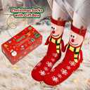 4 Pairs Funny Christmas Socks, Magnetic Hand Holding Socks, Christmas Stocking Stuffers for Women Men Couples, White Elephant Exchange Gifts, Xmas Secret Santa Gag Gifts