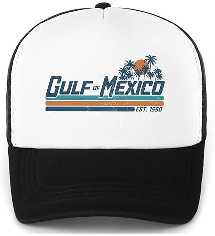 Gulf of Mexico Trucker Hat, EST. 1550 Gulf of Mexico Baseball Cap, Black