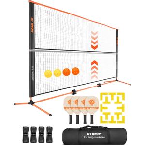 HY Mount Portable Pickleball Net Set Half Court 10 FT