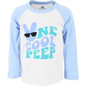 Unique Baby Boys Long Sleeve Raglan Graphic T-Shirt for Toddlers and Kids 12M