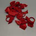 APTWOW Christmas Napkin Rings Set of 12 - Red Bow Velvet Napkin Holders, Chic Xmas Holiday Napkin Rings for Birthday Party, Anniversary Dinner, and Wedding Table Decorations