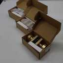 Amerdeco 3 Pack Privacy Door Knobs,Brushed Gold Door Knobs Interior,Heavy Duty Bedroom and Bathroom Door Locks Square Base Round Door Knob AM0026