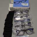 STASTEND 5 Pack Reading Glasses Blue Light Blocking for Women,Computer Readers with Spring Hinge (Multicolor-C7, 3, multiplier_x)