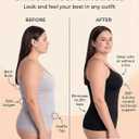 SHAPERMINT Womens Tops - Scoop Neck Cami Body Shaper for Women, Shapewear Tummy Control, Camisole Tank Tops for Women (Black, L)
