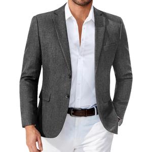 COOFANDY Men's Blazer Casual Sport Coats Two Buttons Lightweight Suit Jacket (Medium, Dark Charcoal)