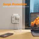 TESSAN Multi Plug Outlet Extender, Surge Protector Splitter with 3 USB (1 USB C Port) Wall Charger, Multiple Expander for Travel, Home, College Dorm Room