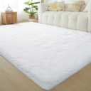 Fluffyrug White Shag Area Rug 9x12: Large for Living Room - Big Plush Fuzzy Carpet(White, 9x12 Feet)