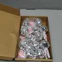 Ferraycle 12 Pcs Easter Bunny Ornaments 1.97 Silver Easter Bunny Tree Decoration Cute Rabbit Hanging Ornament Silver Disco Mirror Ball with Rabbit Ears for Home Office Spring Disco Party Decor Gifts