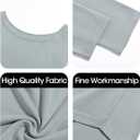 Tankaneo Womens Maternity Nursing Tops Long Sleeve Double Layer Breastfeeding Shirts Pregnancy Clothes (Medium, Grey)