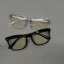livho High Tech Blue Light Glasses - Advanced 99% Blue Light Blocking Computer Glasses - Anti Eyestrain & UV Glare Protection (*B1 Light Black+clear)