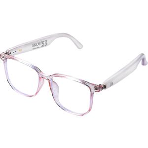 Oluote AI Translation Smart Glasses Bluetooth Headphone Glasses with 110+Translation Wireless Music&Calls Blue Light-blocking (Pink)