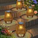 Solar Lanterns, KagoLing Solar Lanterns Outdoor Waterproof Gifts for Women Hanging Lights Outdoor Waterproof Lamp Lights Decoration for Outside Garden,Yard,Patio,Porch,Trees,Lawn,Pathway Decor, 4 Pack