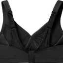 Glamorise Full Figure Plus Size MagicLift Seamless Sports Bra Wirefree #1006 (Black, M)