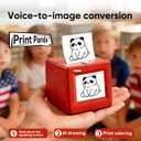 Smart AI Voice Sticker Maker Machine,Mini Sticker Printer for Kids, Inkless Portable Thermal Sticker Printer Box with Photo Printing, DIY Label Maker for Scrapbooking, Crafts, Gift Wrapping