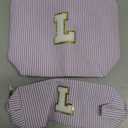 YOOLIFE Birthday Gifts for Women - Birthday Gifts Idea for Her Friends Female Teacher | Personalized Cute Makeup Bag for Women Girlfriend | Cosmetic 2 Pieces Toiletry Makeup Pouch Mothers Day Gifts L