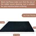 Goodhoily Heavy Duty Anti Vibration Pad Rubber Pad Sound Absorbing Mat for Washer, Dryer, Audio Equipment, Strength Training Equipment Mat (Square) Black 2 Pack 19.7 x 19.7 x 0.6 Inch