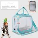 Parrot go Out Portable Bird Bag Oxford Cloth Clear pet cage Foldable pet Go Out Bird Bag (Green)