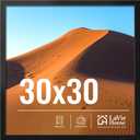 LaVie Home 30x30 Black Picture Frame, 30x30 Wall Display, Modern Style, Horizontal Orientation for Special Occasions