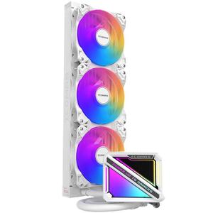 LE200 360mm AIO Cooler ARGB Fan Intel LGA 1851/1700/1200/115X AMD AM5/AM4 (White, 360)