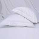 FLXXIE Microfiber European Pillow Shams Set of 2, Fade, Wrinkle and Shrinkage Resistant Soft Pillow Covers with Envelope Closure Euro Sham Covers (White, 26x26 Inches)