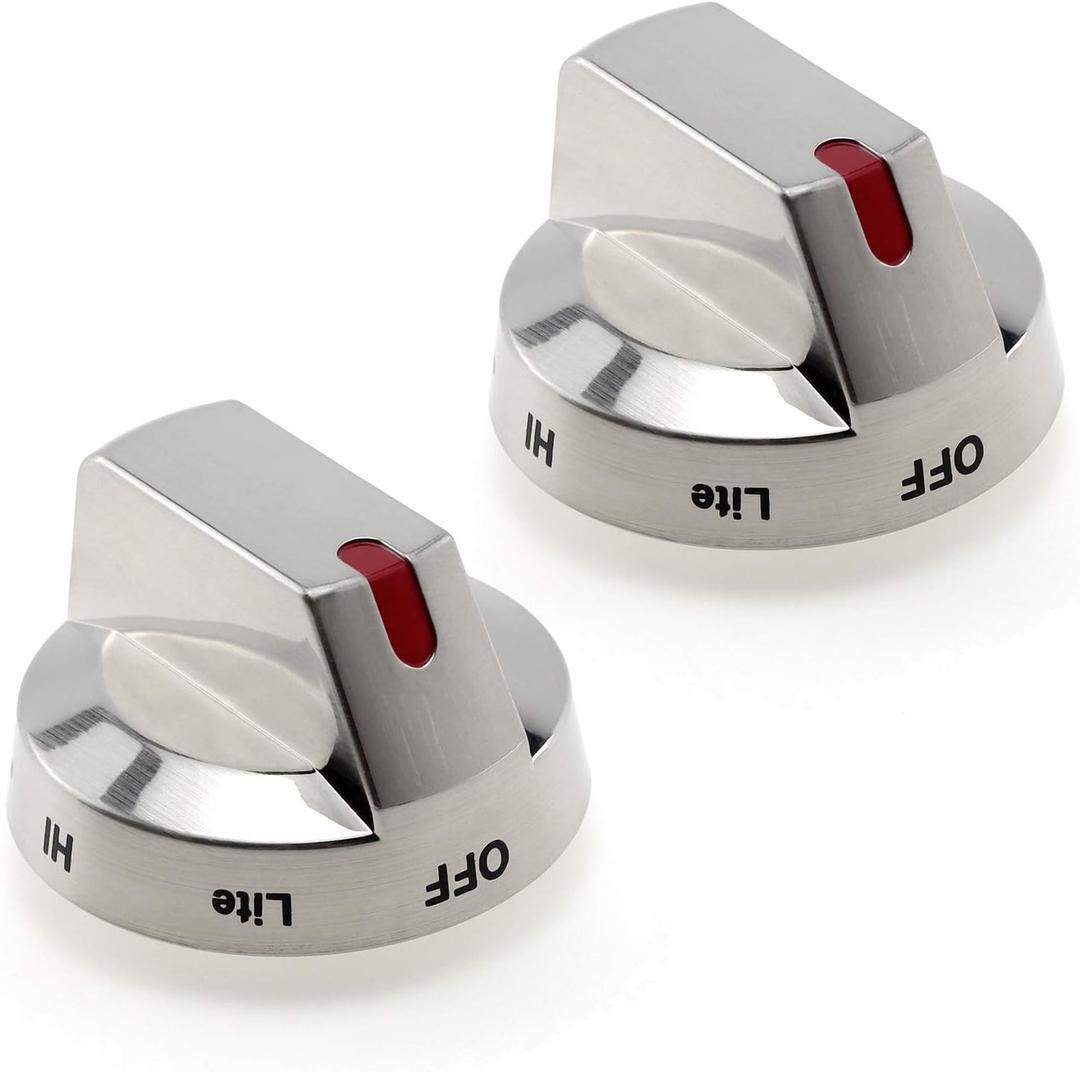 AMI PARTS DG64-00473A Stove Knobs Compatible with Samsung Stove Replacement NX58F5700WS NX58K7850SS NX58H5600SS NX58J7750SS NX58H5650WS Range Burner Dial Oven Knob 2PACK