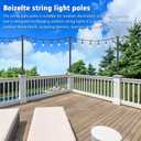 Beizelte 2 Pack 5Ft String Light Poles,Outside String Lights,Outdoor Light Poles,Metal Poles Stand for Patio,Backyard,Deck