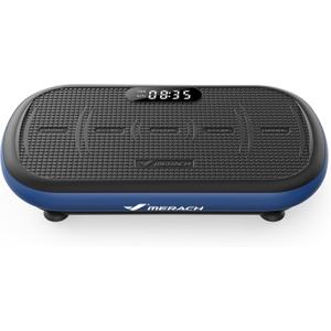 MERACH Vibration Plate Exercise Machine, Vibration Plate 440 Lbs Capacity, Bluetooth and Silicone Pedal, Stimulate Deep Fat, Vibration Plate for Lymphatic Drainage, Vibrating for Weight Loss