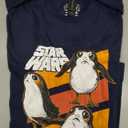 Men's Star Wars The Last Jedi PORG Stripes T-Shirt (Small, Navy Blue)