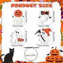 Halloween Napkin Rings Set of 8, Spooky Napkin Ring Holders Pumpkin Witch Hat Ghost Alloy Napkin Ring Buckle for Halloween Party Kitchen Dinner Table Decorations