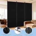 AKTOP Room Divider 3 Panel, Folding Fabric Wall Divider for Room Separation, Portable Room Partitions and Dividers 103"W x 70''H, Freestanding Privacy Screen for Office, Dorm, Studio, Classroom, Black