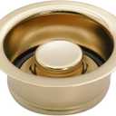 Westbrass D2089-01 4-1/4" Kitchen Sink Waste Disposal Drain Flange and Stopper, Polished Brass