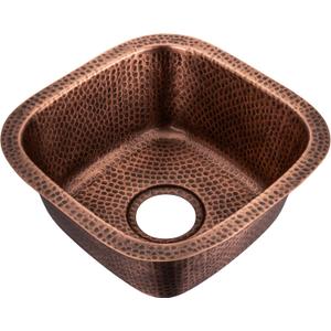 Monarch Abode Kitchen & Bar Sink 15-inch Atlas Dual Mount Drop in Kitchen Sink, Hand Hammered Pure Copper Sinks, Drop in Bar Sinks or Undermount, Deep Single Bowl