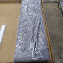 Amazon Basics Faux Linen Upholstered Tufted Headboard with Adjustable Height, King, Gray