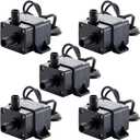 5-Pack 12V Brushless Water Pump 240L/H 3M Lift, 4.2W Ultra-Quiet Submersible Pump for Aquariums/Fish Tanks/Swimming Pools (DC 12V, 240 Liters/Hour)