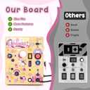 Joyreal Busy Board with 19 LED Lights and 10 Switches, Montessori Toys for 1 2 3 Year Old, Wooden Sensory Activity Board for Toddlers, Travel Toys for Toddler 1-3 Plane Car, Birthday Gifts for Girls