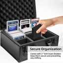 120+ 3 Row Graded Card Storage Box - Holds PSA BGS FGS & SGC Slabs & Top Loaders | for Baseball, MTG, Sports Cards (Matte Black)